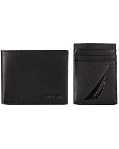 Nautica Logo Wallet Gift Set - Black