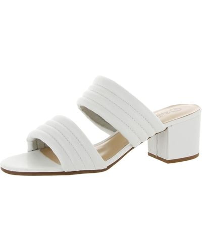Bella Vita Leather Slip On Heels - White