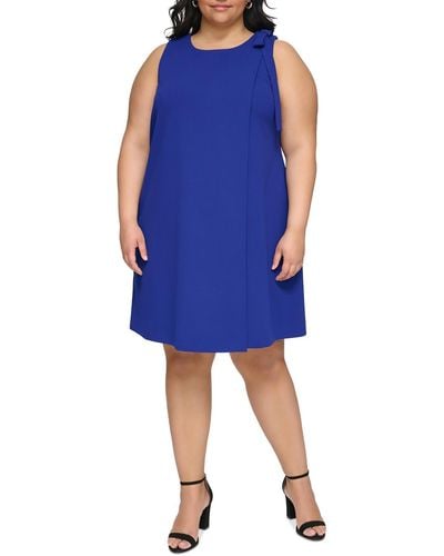 DKNY Plus Business Knee-length Sheath Dress - Blue