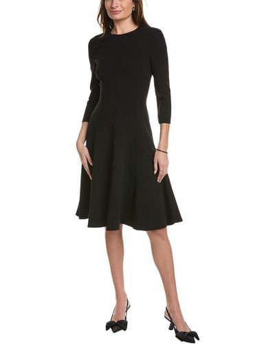 Michael Kors Wool-blend A-line Dress - Black