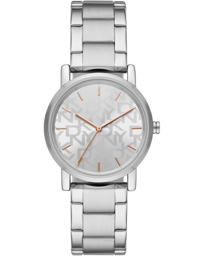 DKNY Quartz Watch With Stainless Steel Strap - Metallic