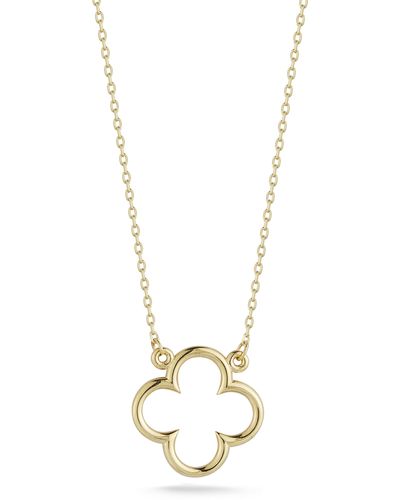 Ember Fine Jewelry Clover Necklace - Metallic