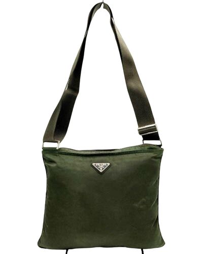 Prada Tessuto Synthetic Shoulder Bag (pre-owned) - Green