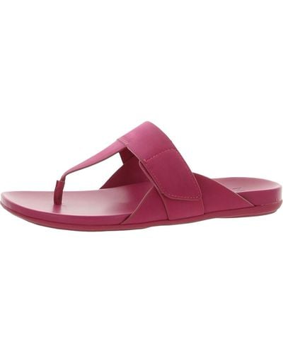 Naturalizer Genn-twirl Faux Leather Slip On Slide Sandals - Pink