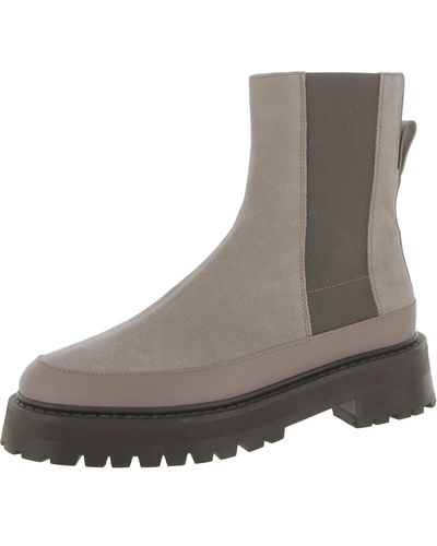 Mansur Gavriel Suede lugged Sole Ankle Boots - Gray