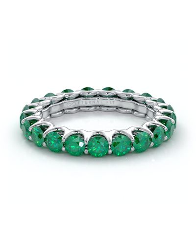 The Eternal Fit 14k 3.10 Ct. Tw. Emerald Eternity Ring - White
