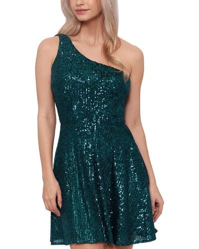 Blondie Nites Juniors Pockets Mini Cocktail And Party Dress - Green