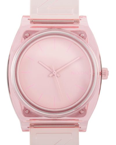 Nixon Time Teller P Clear Pink 40 Mm Watch A119 3146