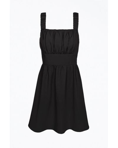 Adelyn Rae Kina Scrunchie Strap Crepe Mini Dress - Black