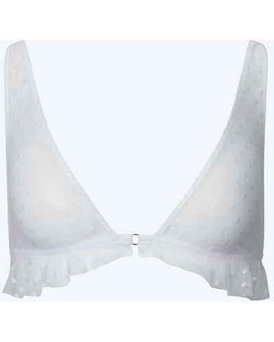Only Hearts Coucou Lola Side Ruffle Bralette - White
