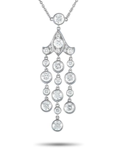 Tiffany & Co. Platinum 2.75ct Diamond Necklace Ti01-101723 - White
