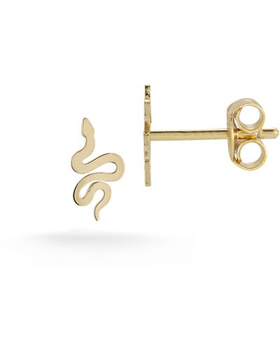 Ember Fine Jewelry 14k Italian Gold Snake Stud Earrings - Multicolor