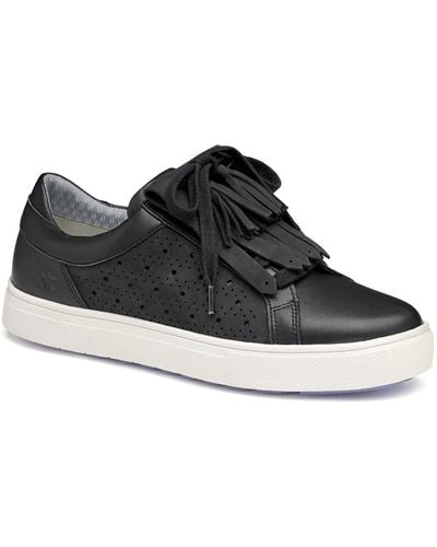 Johnston & Murphy Madison Faux Leather Lifestyle Casual And Fashion Sneakers - Black