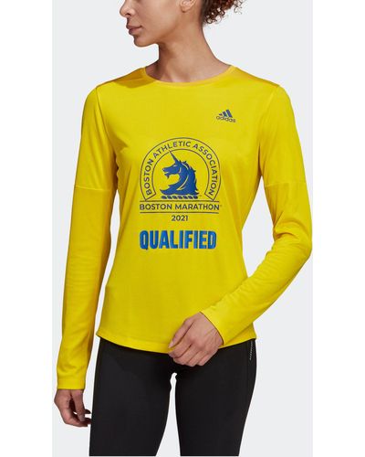 adidas Boston Marathon Qualified Tee - Yellow