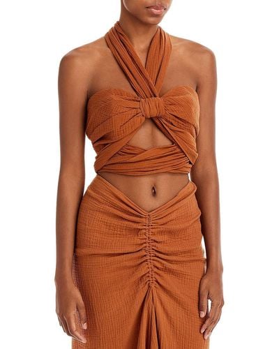 Just BEE Queen Cotton Wrap Cover-up - Brown