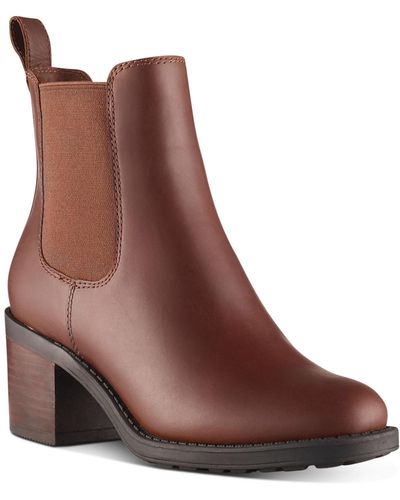 Penny Loves Kenny Fargo Faux Leather Slip On Mid-calf Boots - Brown