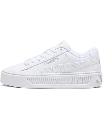 PUMA Smash V3 Platform Sneakers - White