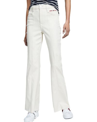 Tommy Hilfiger High Rise Flare Leg Flare Jeans - White