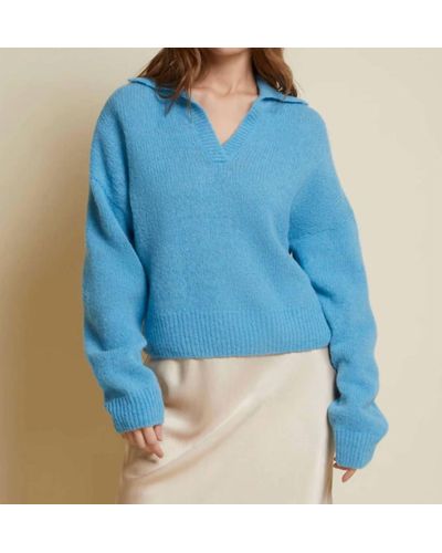 Nation Ltd Georgie Polo Sweater - Blue