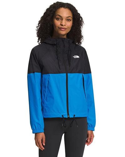 The North Face Antora Nf0a7qf1 Black Long Sleeve Rain Jacket Sgn134 - Blue
