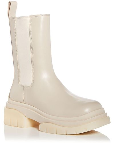 Ash As-storm Leather Chelsea Mid-calf Boots - Natural