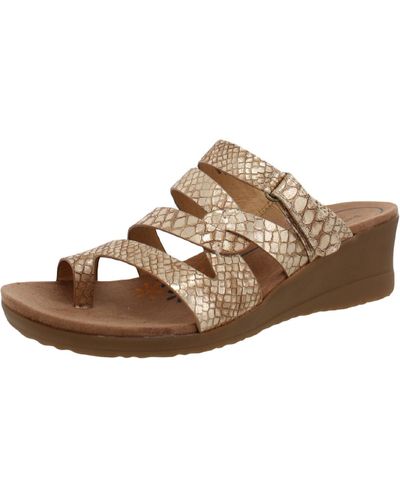 BareTraps Theanna Slip On Wedge Sandals - Brown