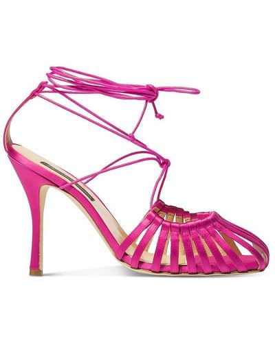 Chelsea Paris Finn Leather Stiletto Pumps - Pink