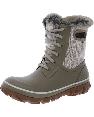 Bogs Arcata Cozy Faux Fur Lined Cold Weather Winter & Snow Boots - Gray