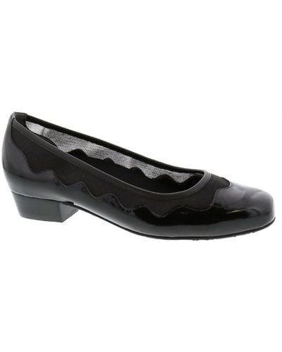 Ros Hommerson Tootsie Leather Square Toe Ballet Flats - Black