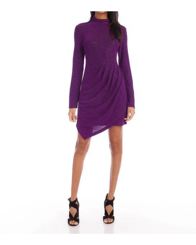 Fifteen Twenty Drape Front Dress - Purple