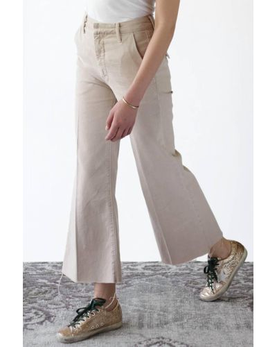 Mother The Roller Crop Prep Fray Pant - Gray