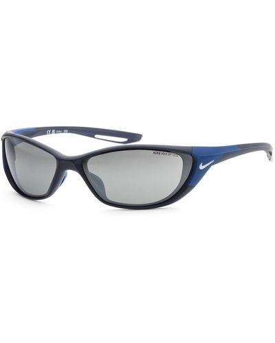 Nike 66 Mm Blue Sunglasses Dz7356-410 - Gray