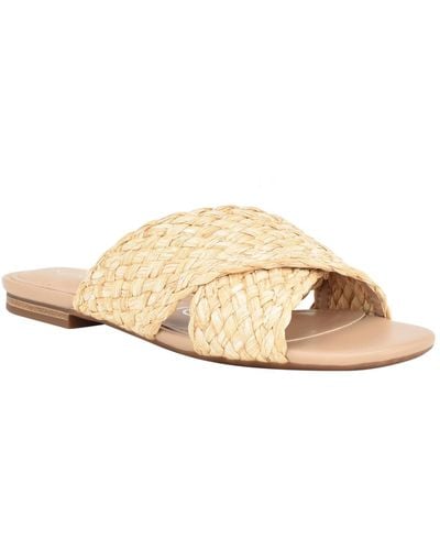 Calvin Klein June Slip On Casual Slide Sandals - Metallic