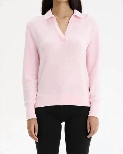 Chrldr Kendall Polo Sweatshirt - Pink
