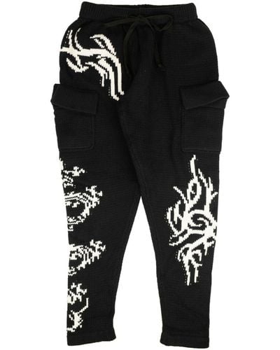 Siberia Hills Heavy Knit Sweatpants - Black