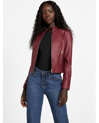Guess Factory Leather jackets for Women | Online Sale up to 32% off | Lyst