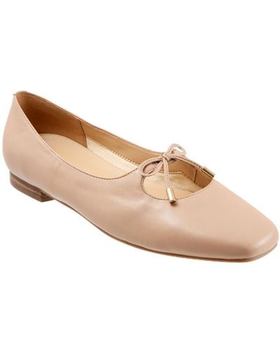 Trotters Honesty Slip On Flat Ballet Flats - Natural