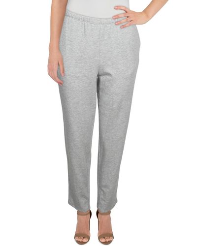 Eileen Fisher Knit Tapered Ankle Pants - Gray