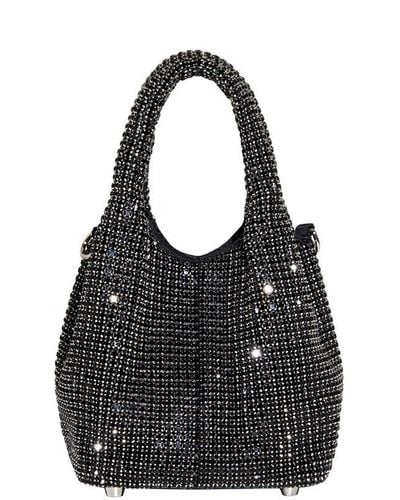 Melie Bianco Thea Crystal Crossbody Bag - Black