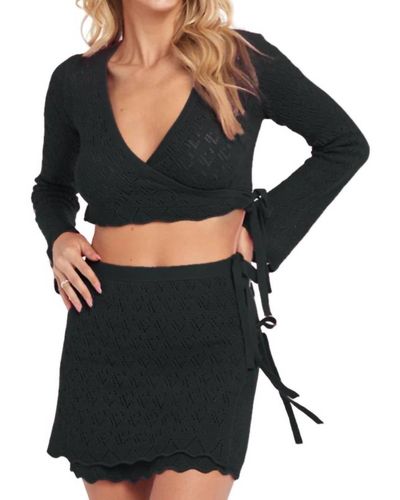 CAPITTANA Kaia Knitted Skirt - Black
