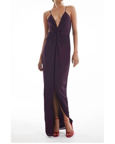 Krisa Twist Cami Maxi Dress - Purple