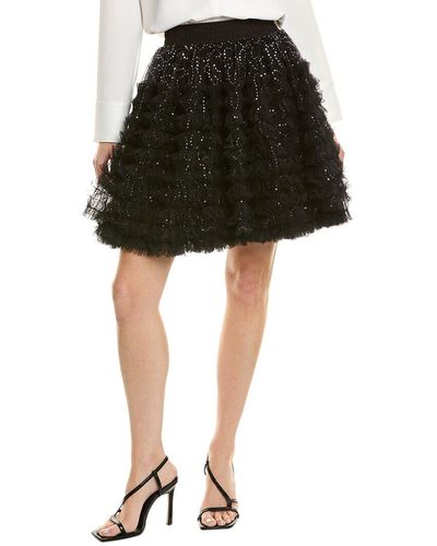 Beulah London Tulle Mini Skirt - Black