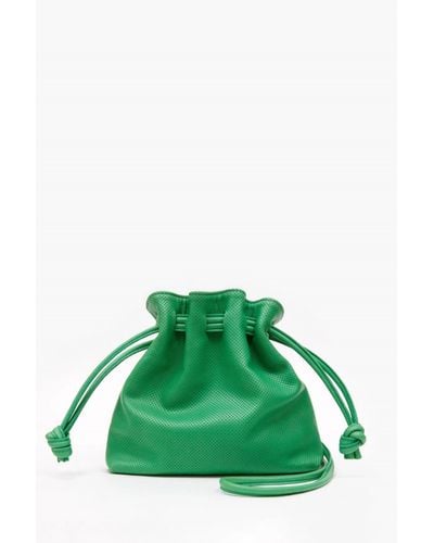 Clare V. Leather Checkered Crossbody Bag - Green Crossbody Bags, Handbags -  W2429919