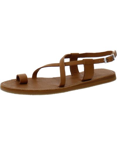 Hari Mari Chantik Leather Criss-cross Slingback Sandals - Brown