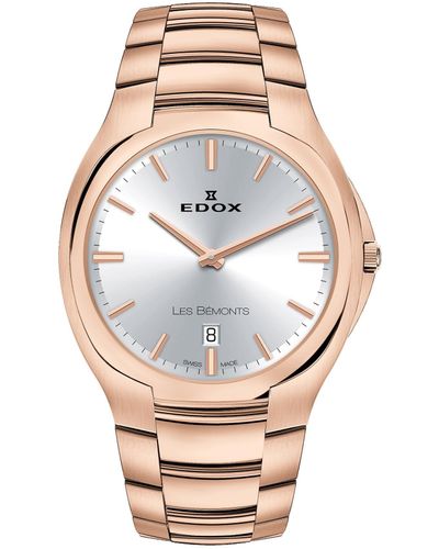 Edox Les Bemonts 40mm Quartz Watch - Metallic