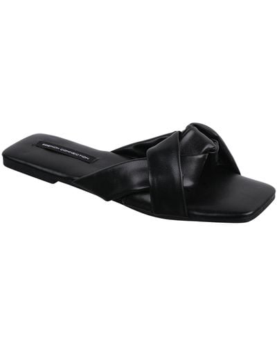 French Connection Knotted Sandal - Black