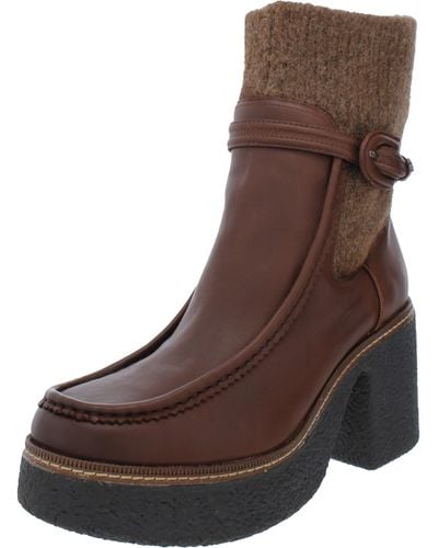 Sam Edelman Sidney Leather Australian Wool Mid-calf Boots - Brown