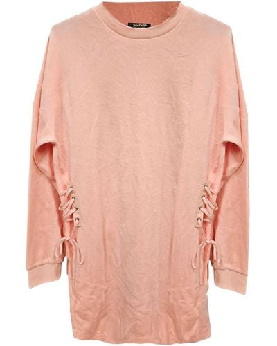 Juicy Couture Track Velour Shift Dress With Lacing - Pink