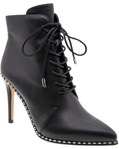 BCBGeneration Haxah Faux Leather Pointed Toe Ankle Boots - Black