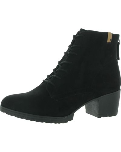 Dr. Scholls Laurence Faux Suede Ankle Lace-up Boot - Black